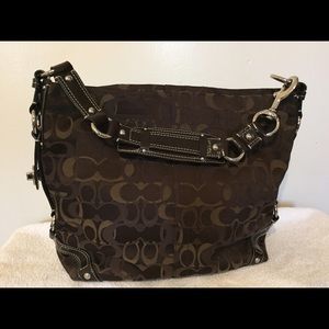 Brown Coach shoulder bag
